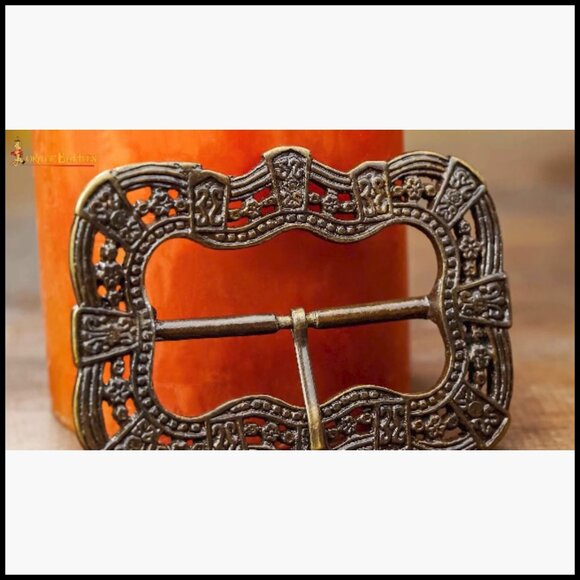 Solid Brass Antique Finish Belt Buckle for Pirate Costume LARP Medieval main image 5